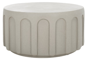 Safavieh Nikolaus Coffee Table - Elegant Architectural Centerpiece With Textured Finish For Any Space Grey Magnesium Oxide Cof2801b