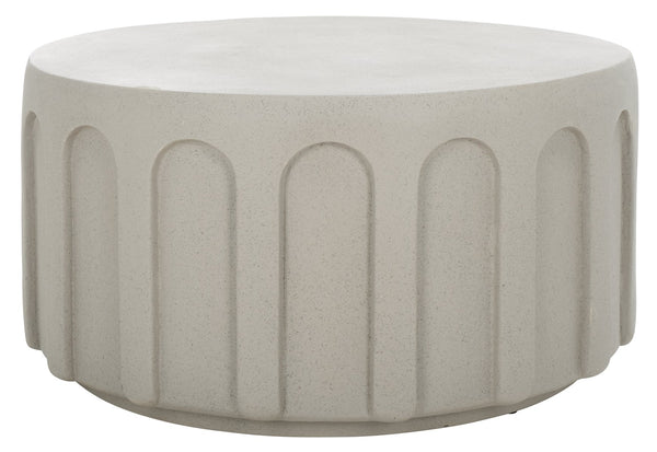 Safavieh Nikolaus Coffee Table - Elegant Architectural Centerpiece With Textured Finish For Any Space Grey Magnesium Oxide Cof2801b