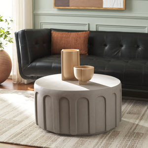 Safavieh Nikolaus Coffee Table - Elegant Architectural Centerpiece With Textured Finish For Any Space Grey Magnesium Oxide Cof2801b