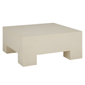 Safavieh Aillard Coffee Table - Minimalistic Elegance With Textured Finish For Modern Living Spaces And Decor White Magnesium Oxide Cof2803a
