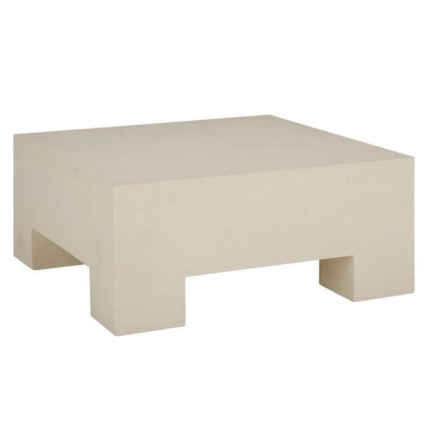 Safavieh Aillard Coffee Table - Minimalistic Elegance With Textured Finish For Modern Living Spaces And Decor White Magnesium Oxide Cof2803a