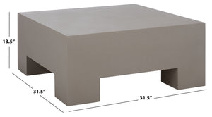 Safavieh Aillard Coffee Table - Minimalistic Elegance With Textured Finish For Modern Living Spaces And Decor Grey Magnesium Oxide Cof2803b