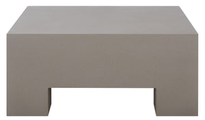Safavieh Aillard Coffee Table - Minimalistic Elegance With Textured Finish For Modern Living Spaces And Decor Grey Magnesium Oxide Cof2803b