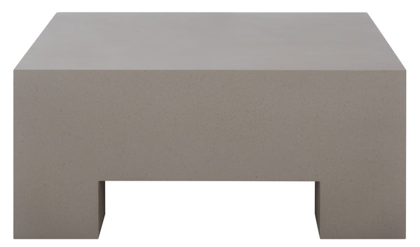 Safavieh Aillard Coffee Table - Minimalistic Elegance With Textured Finish For Modern Living Spaces And Decor Grey Magnesium Oxide Cof2803b
