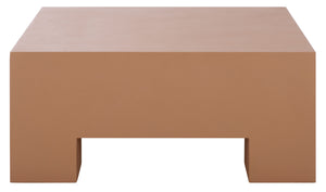 Safavieh Aillard Coffee Table - Minimalistic Elegance With Textured Finish For Modern Living Spaces And Decor Terracotta Magnesium Oxide Cof2803c