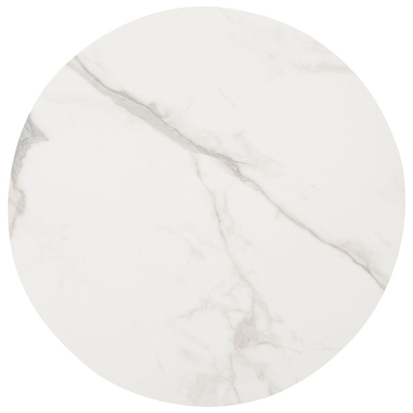 Safavieh Ulmani Coffee Table – Elegant White Faux Marble Top & Warm Wood Base For Modern Living Spaces COF2901A