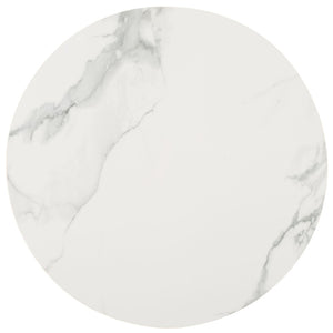 Safavieh Samie Coffee Table - Elegant Round Faux-Marble Top With Acacia Legs For Modern Living Spaces COF2902A