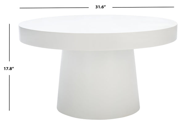 Safavieh Jaria Faux Concrete Coffee Table - Modern Minimalist Design For Stylish Living Room Décor And Versatility White COF3000A