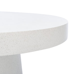 Safavieh Jaria Faux Concrete Coffee Table - Modern Minimalist Design For Stylish Living Room Décor And Versatility White Terrazzo COF3000B