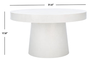 Safavieh Jaria Faux Concrete Coffee Table - Modern Minimalist Design For Stylish Living Room Décor And Versatility White Terrazzo COF3000B