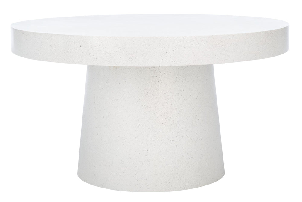 Safavieh Jaria Faux Concrete Coffee Table - Modern Minimalist Design For Stylish Living Room Décor And Versatility White Terrazzo COF3000B