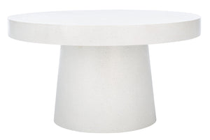 Safavieh Jaria Faux Concrete Coffee Table - Modern Minimalist Design For Stylish Living Room Décor And Versatility White Terrazzo COF3000B