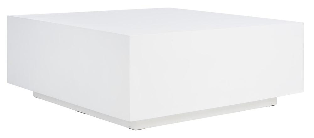 Safavieh Tatum Square Coffee Table - Modern Sculptural Minimalist Design With Faux Concrete Finish, Versatile Style COF3001A