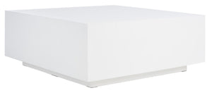 Safavieh Tatum Square Coffee Table - Modern Sculptural Minimalist Design With Faux Concrete Finish, Versatile Style COF3001A