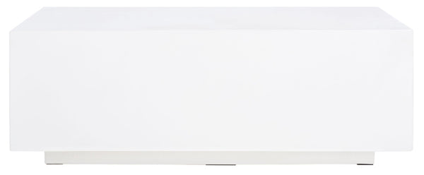 Safavieh Ezro Modern Rectangle Coffee Table - Sleek White Faux-Concrete Design For Chic Living Spaces COF3002A