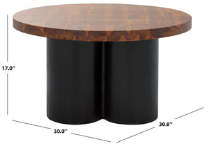 Safavieh Benvolio Coffee Table - Handmade Acacia Wood With Charcoal Finish For Elegant Living Spaces Natural ,Charcoal Accacia Wood,Paper Mache Cof3003a-2bx