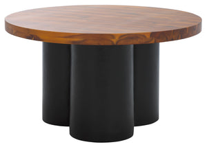 Safavieh Benvolio Coffee Table - Handmade Acacia Wood With Charcoal Finish For Elegant Living Spaces Natural ,Charcoal Accacia Wood,Paper Mache Cof3003a-2bx