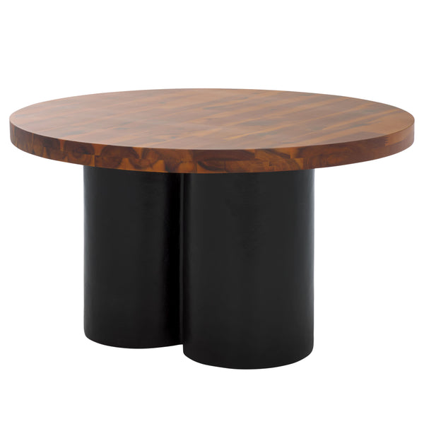 Safavieh Benvolio Coffee Table - Handmade Acacia Wood With Charcoal Finish For Elegant Living Spaces Natural ,Charcoal Accacia Wood,Paper Mache Cof3003a-2bx