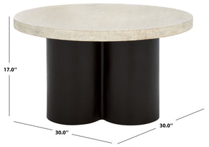 Safavieh Benvolio Coffee Table - Handmade Acacia Wood With Charcoal Finish For Elegant Living Spaces White Washed ,Black Accacia Wood,Paper Mache Cof3003b-2bx