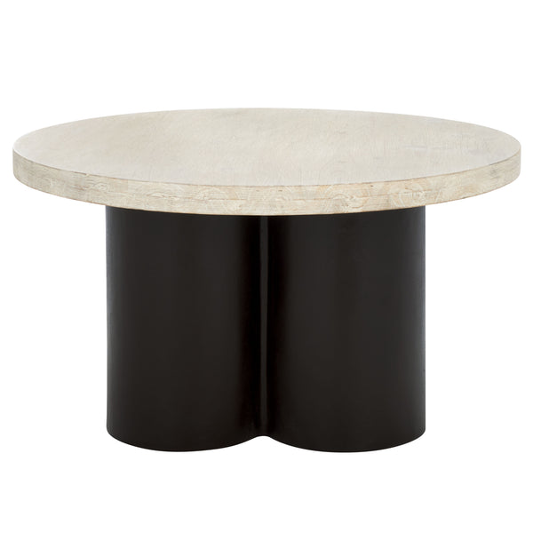 Safavieh Benvolio Coffee Table - Handmade Acacia Wood With Charcoal Finish For Elegant Living Spaces White Washed ,Black Accacia Wood,Paper Mache Cof3003b-2bx