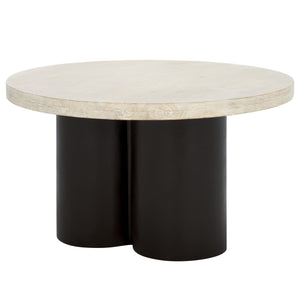 Safavieh Benvolio Coffee Table - Handmade Acacia Wood With Charcoal Finish For Elegant Living Spaces White Washed ,Black Accacia Wood,Paper Mache Cof3003b-2bx