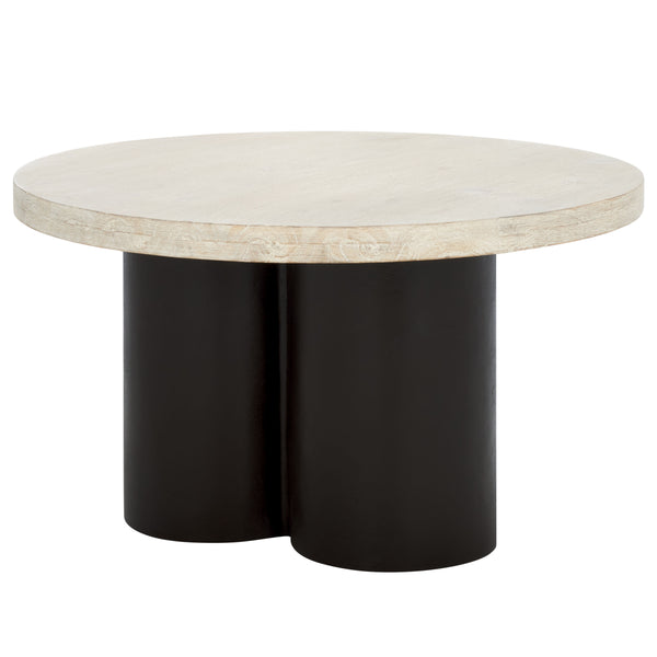 Safavieh Benvolio Coffee Table - Handmade Acacia Wood With Charcoal Finish For Elegant Living Spaces White Washed ,Black Accacia Wood,Paper Mache Cof3003b-2bx