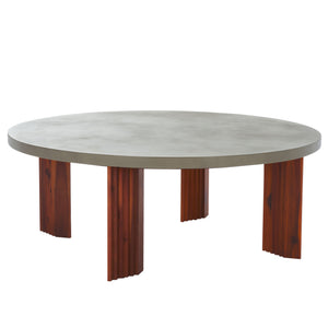 Safavieh Basilio Coffee Table - Elegant Handmade Design With Rustic Charm For Modern Living Spaces Light Grey ,Natural Paper Mache ,Wood Cof3004a