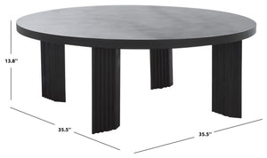 Safavieh Basilio Coffee Table - Elegant Handmade Design With Rustic Charm For Modern Living Spaces Black ,Black Paper Mache ,Wood Cof3004c