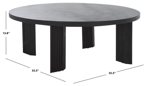 Safavieh Basilio Coffee Table - Elegant Handmade Design With Rustic Charm For Modern Living Spaces Black ,Black Paper Mache ,Wood Cof3004c