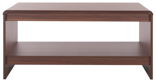 Safavieh Arsenio Coffee Table - Modern Design For Stylish Living Rooms, Elegant Finish, Versatile Functionality Walnut Pb,Mdf Cof3100a