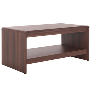 Safavieh Arsenio Coffee Table - Modern Design For Stylish Living Rooms, Elegant Finish, Versatile Functionality Walnut Pb,Mdf Cof3100a