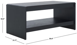 Safavieh Arsenio Coffee Table - Modern Design For Stylish Living Rooms, Elegant Finish, Versatile Functionality Black Pb,Mdf Cof3100b