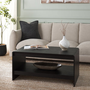 Safavieh Arsenio Coffee Table - Modern Design For Stylish Living Rooms, Elegant Finish, Versatile Functionality Black Pb,Mdf Cof3100b