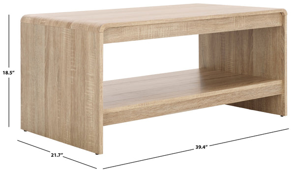 Safavieh Arsenio Coffee Table - Modern Design For Stylish Living Rooms, Elegant Finish, Versatile Functionality Light Cream Pb,Mdf Cof3100c