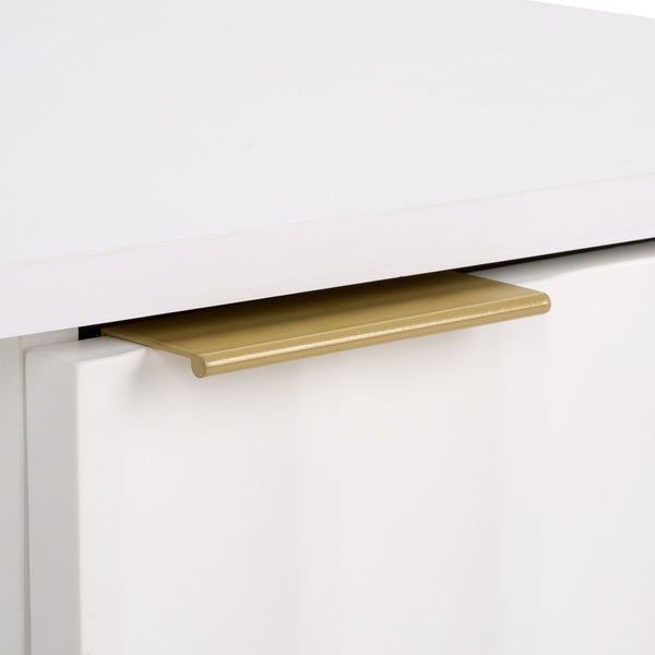 Hilsa Modern Coffee Table With Sleek Matte Top And Luxe Metallic Frame, Low-Profile Accent Piece