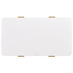 Hilsa Modern Coffee Table With Sleek Matte Top And Luxe Metallic Frame, Low-Profile Accent Piece