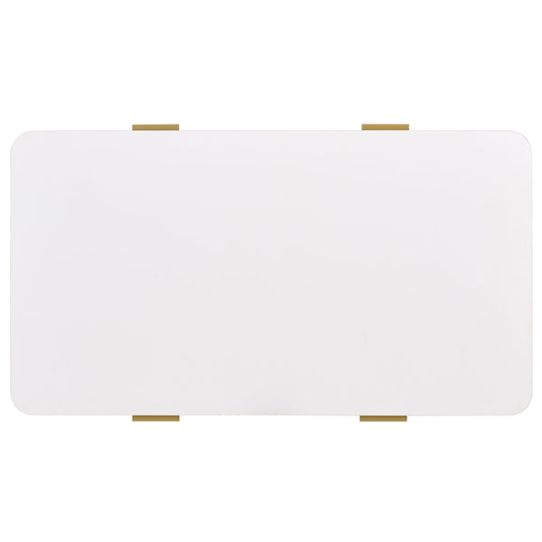 Hilsa Modern Coffee Table With Sleek Matte Top And Luxe Metallic Frame, Low-Profile Accent Piece