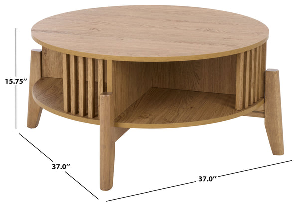 Tomori Coffee Table With Warm Grain Finish, Compact Square Design For Small Spaces & Everyday Use