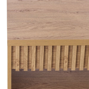 Masa Modern 1-Shelf Coffee Table With Lower Storage, Compact Minimalist Design For Living Rooms