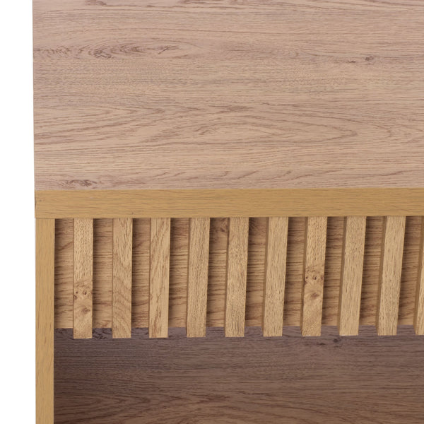 Masa Modern 1-Shelf Coffee Table With Lower Storage, Compact Minimalist Design For Living Rooms
