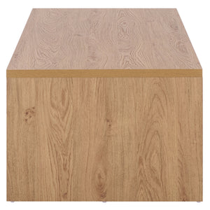 Masa Modern 1-Shelf Coffee Table With Lower Storage, Compact Minimalist Design For Living Rooms