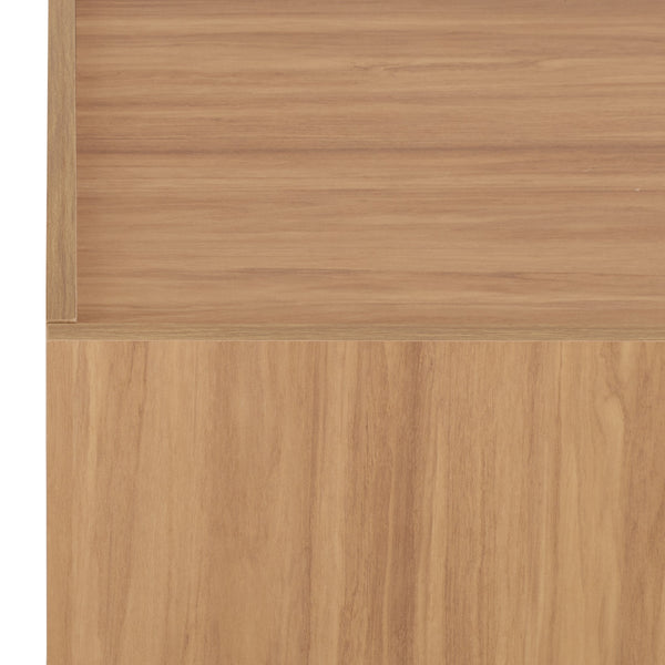 Takami Coffee Table With Warm Wood Finish, Minimalist Compact Design, Durable Scratch-Resistant Top