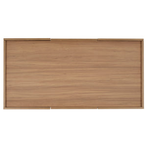 Takami Coffee Table With Warm Wood Finish, Minimalist Compact Design, Durable Scratch-Resistant Top