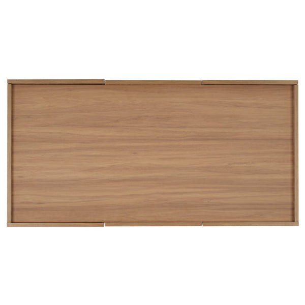Takami Coffee Table With Warm Wood Finish, Minimalist Compact Design, Durable Scratch-Resistant Top