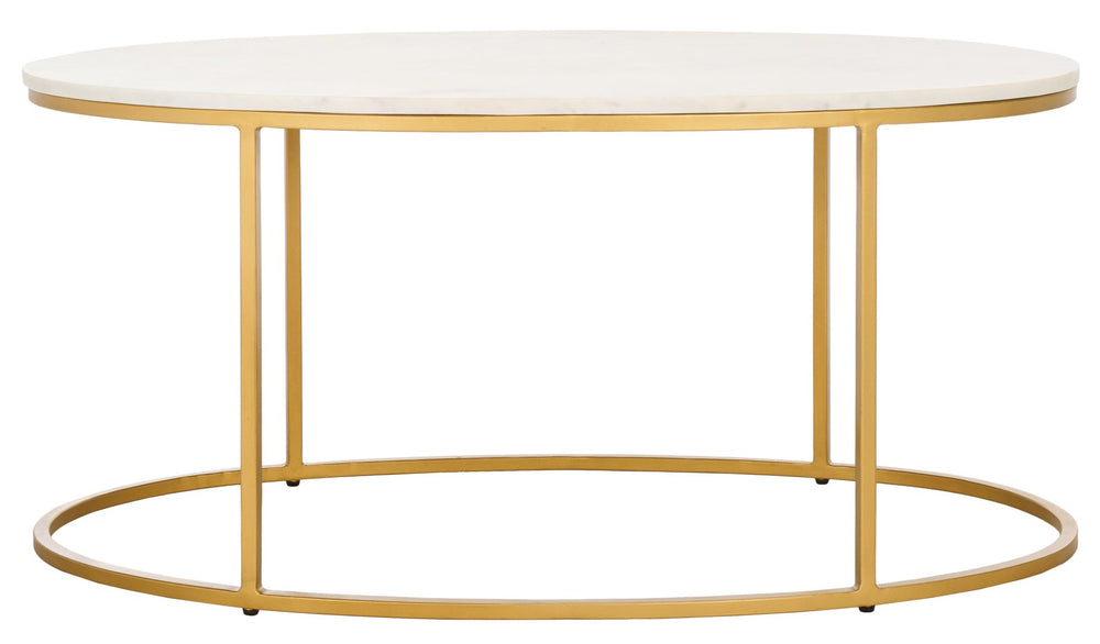 Safavieh Coffee Table Marble White/Gold  COF3700A