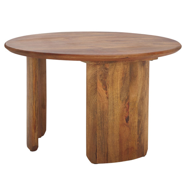 Safavieh Bari Round Wood Coffee Table – Bold Mango Wood Design, Deep Brown Finish, Versatile & Functional Accent Piece COF3701A