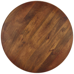 Safavieh Bari Round Wood Coffee Table – Bold Mango Wood Design, Deep Brown Finish, Versatile & Functional Accent Piece COF3701A