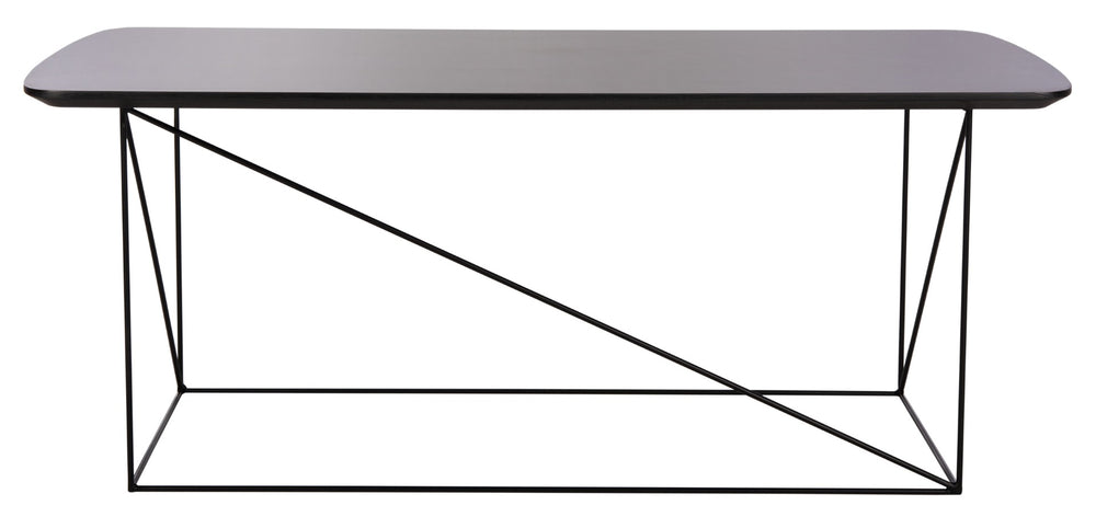 Safavieh Rylee Rectangle Coffee Table - Contemporary Scandinavian Design With Striking Black Iron Legs For Elegance Grey COF4202A