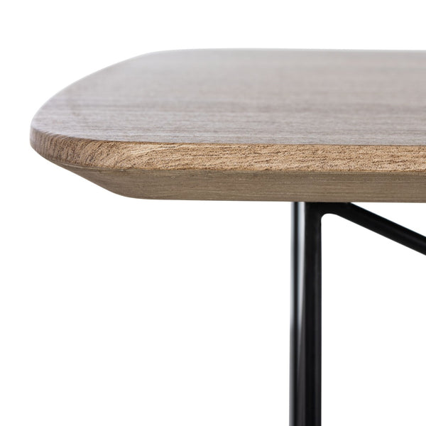 Safavieh Rylee Rectangle Coffee Table - Contemporary Scandinavian Design With Striking Black Iron Legs For Elegance Taupe Brown COF4202C
