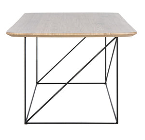 Safavieh Rylee Rectangle Coffee Table - Contemporary Scandinavian Design With Striking Black Iron Legs For Elegance Taupe Brown COF4202C